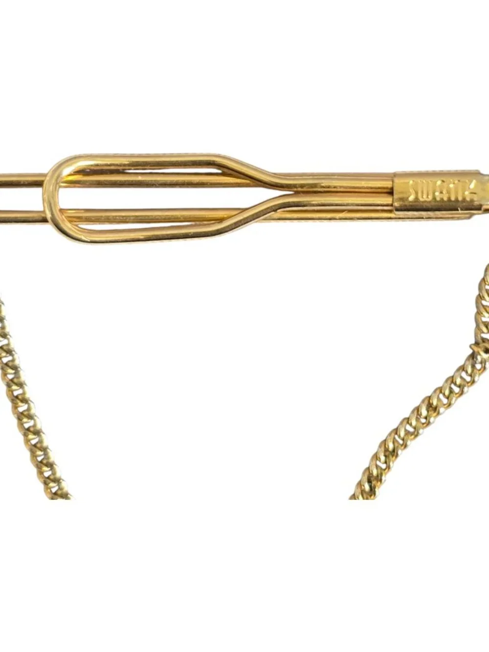 Vintage Swank Cufflinks & Tie Clip Set Gold Tone Shriners Emblem w/ Box